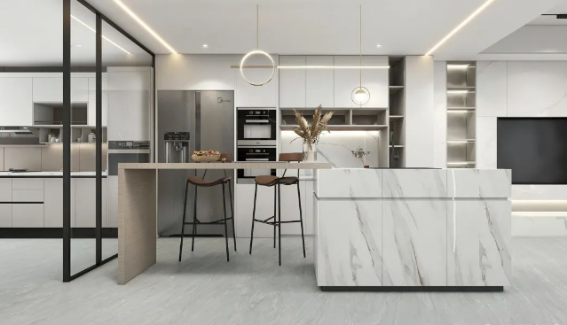 宏陶質感磚餐廳展示效果圖